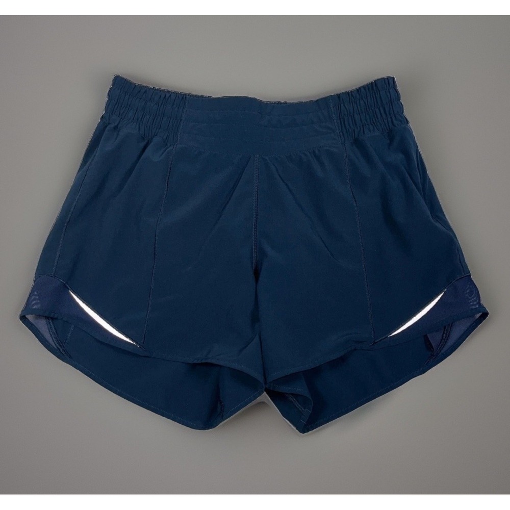Lululemon Track That High Rise Short 3" Size 4 True Navy Blue Running Athletic